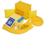 Chemical spill kit in bag