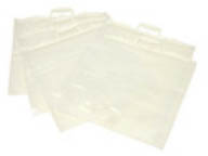 Zipped spill bag with handles